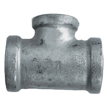 Jones Stephens 1-1/2in. x 1-1/4in. Galvanized Iron Reducing Tee, Banded G4600303